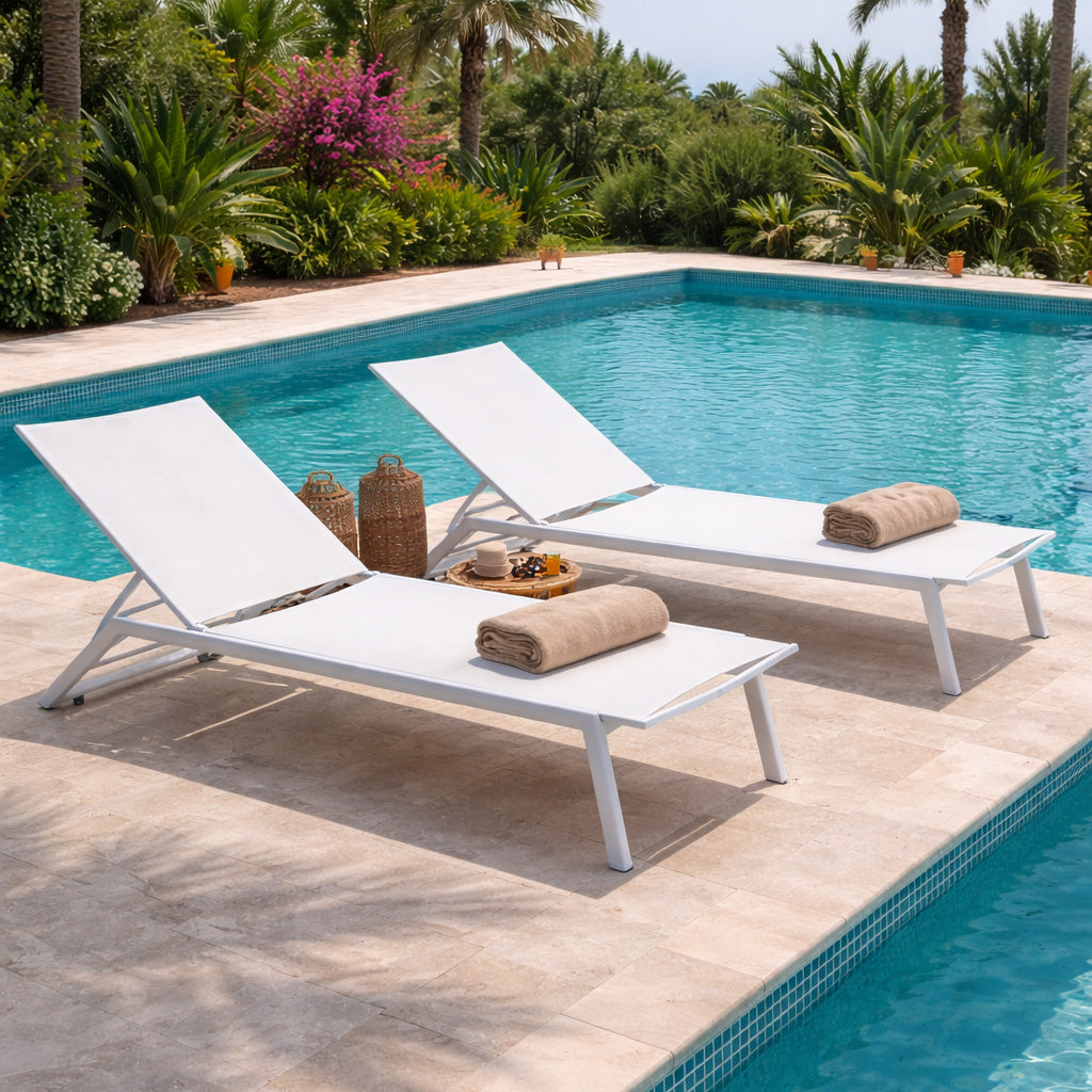 2 Tumbonas Gardenia blanca